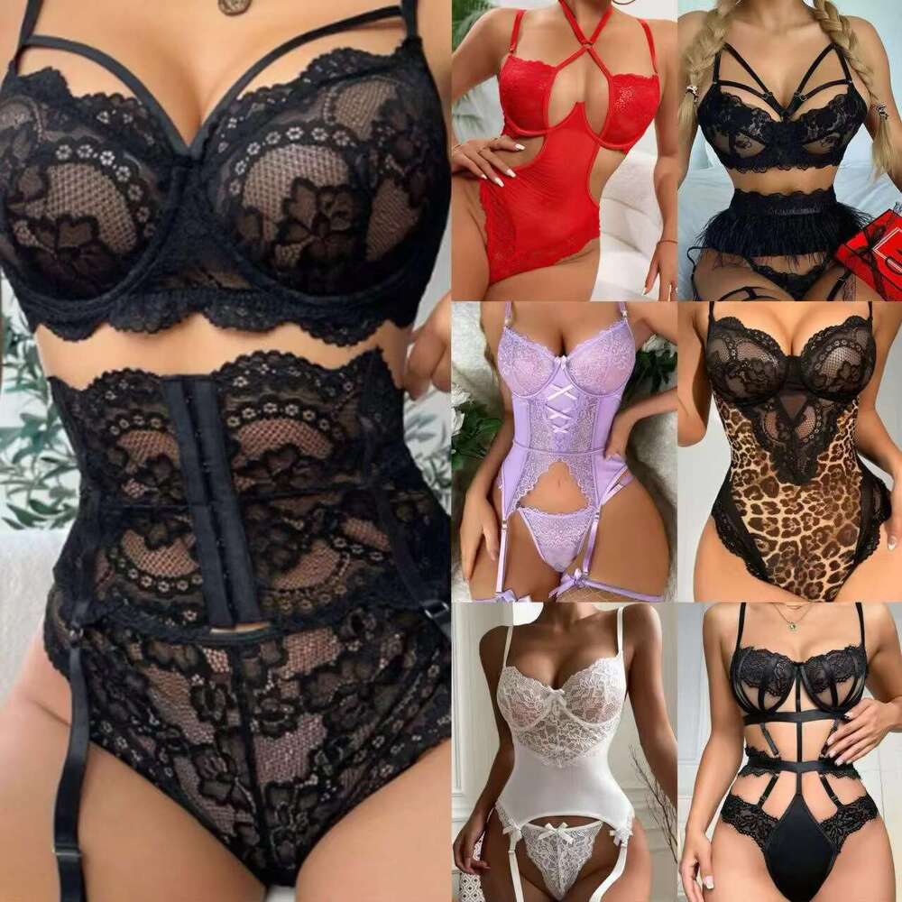 Wholesale Sell Sexy Underwear For Women Transparent Crotchless Bodysuit Female Erotic Assorted Gerie Sets Stock