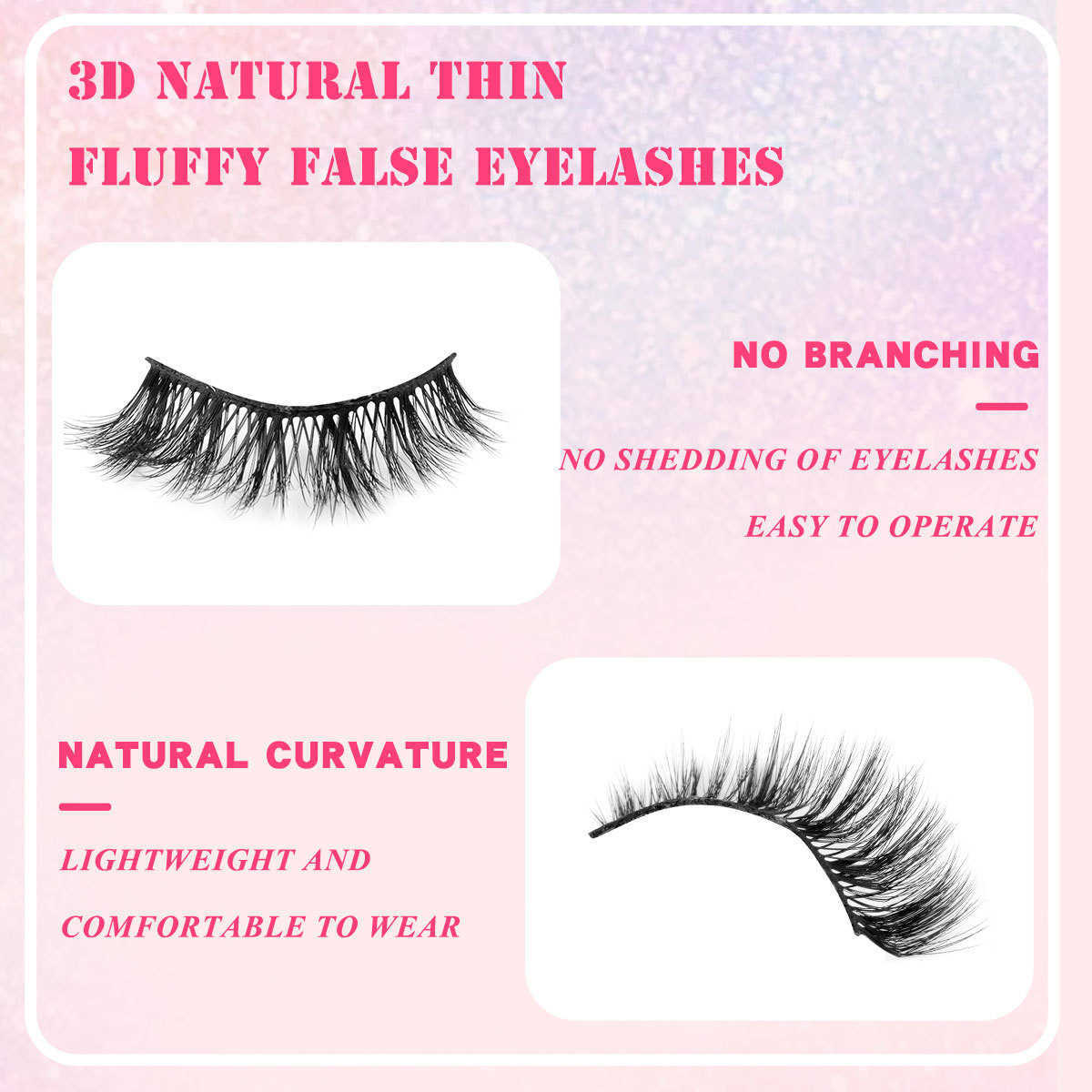 20 boxes of mixed thick and exaggerated false eyelashes naturally curled eyelashes and curled eyelashes W250324