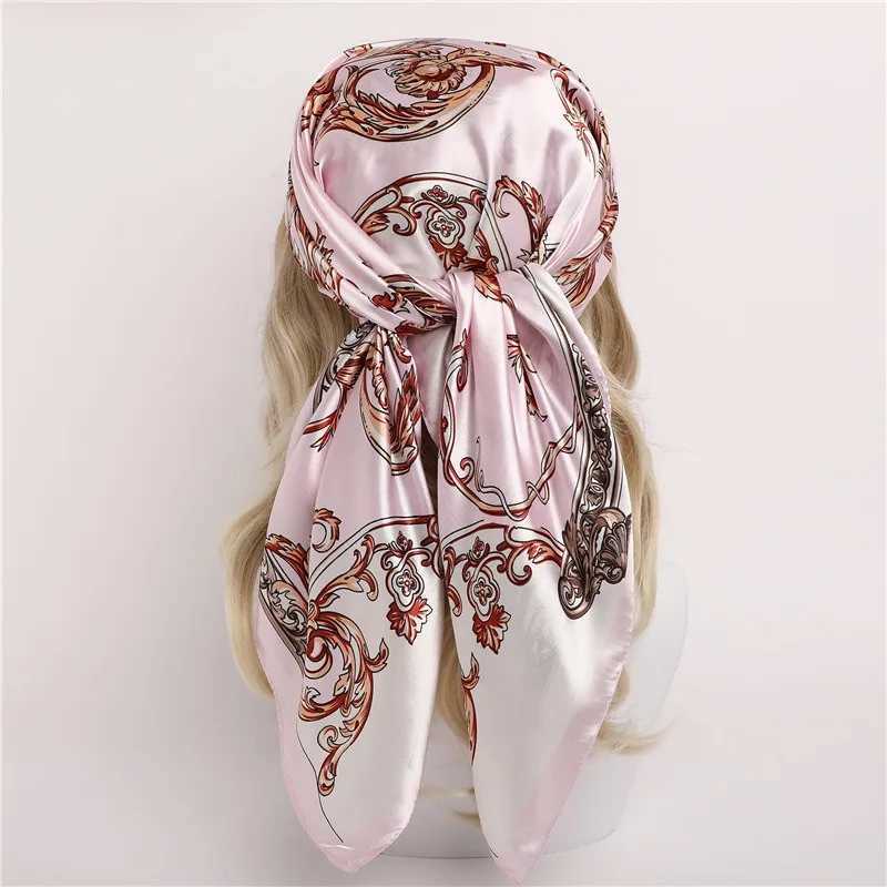90 * 90CM Silk Scarf Foard Satin Neck Scarf Luxury Silk Wallet SJ02 X250324