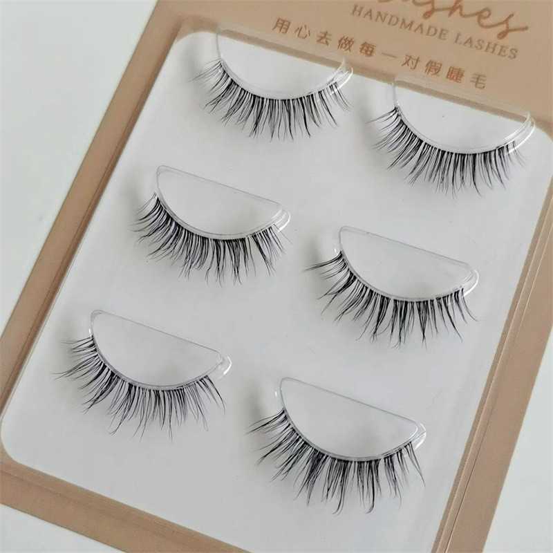 New type of false eyelashes natural simulation transparent stem grafting sensation imitation mink capillary stem whole piece light makeup for Asian ha