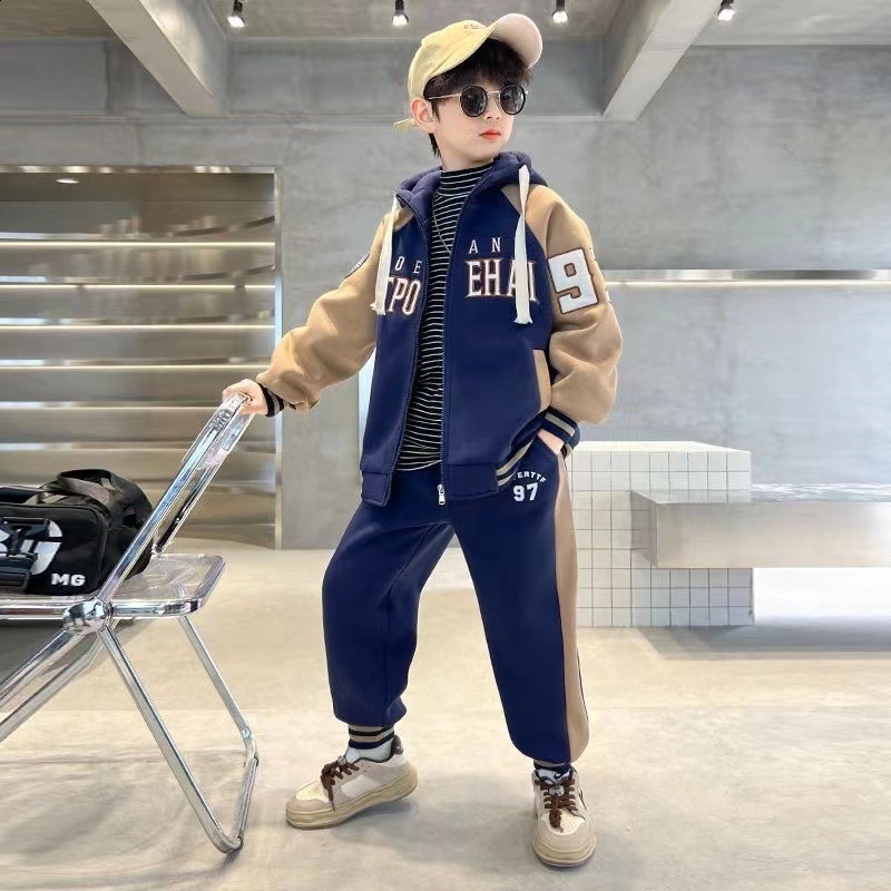 Kids Baseball Jogging Suit School Boys Girls Sports Suit Children Clothing Set Sweatershirt + Pants 2Pcs Children Tracksuit A86 201126