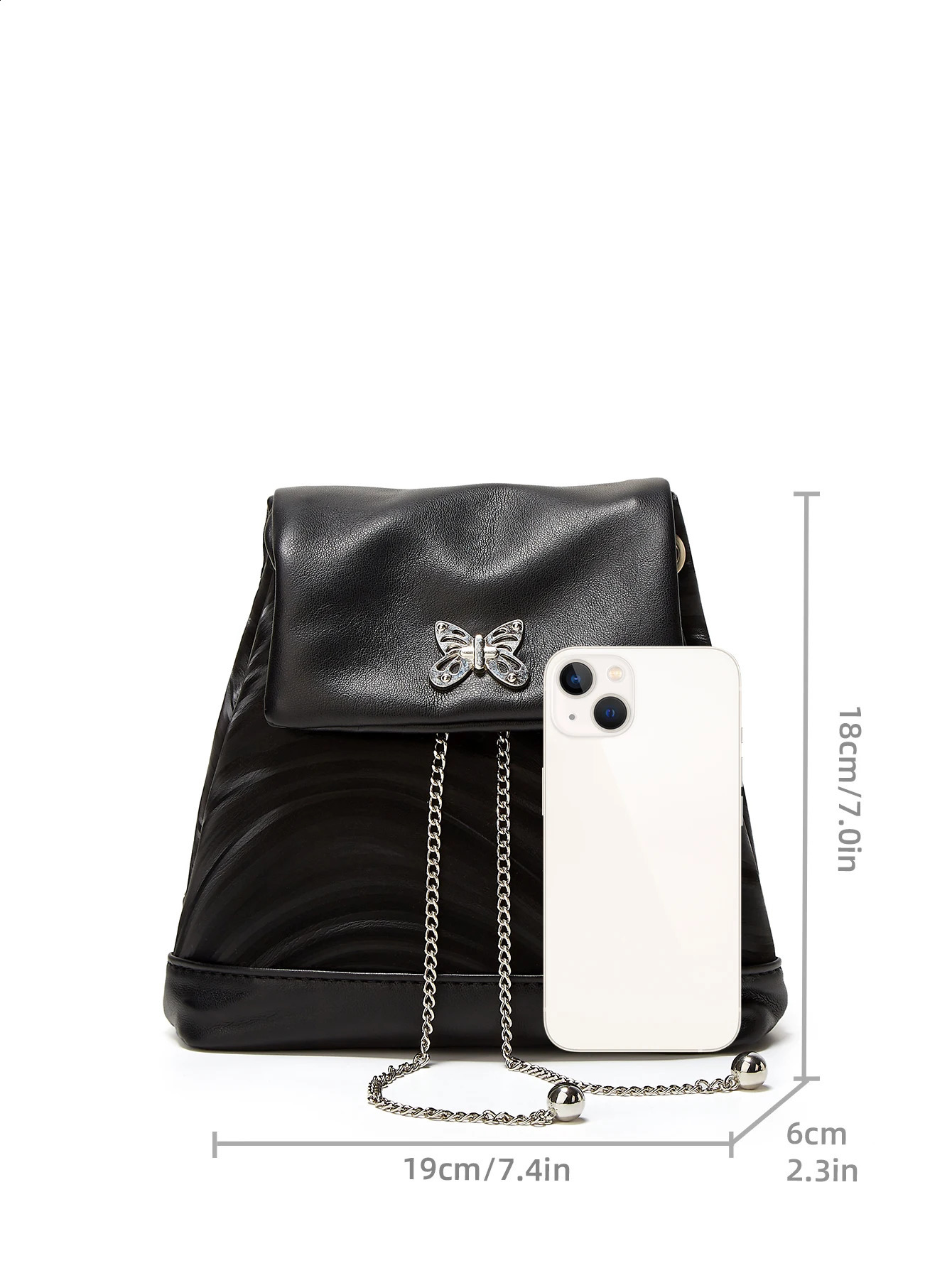 Butterfly Chain Mini Backpack Sweet niche chain butterfly backpack Korean style large capacity chain bag 250318