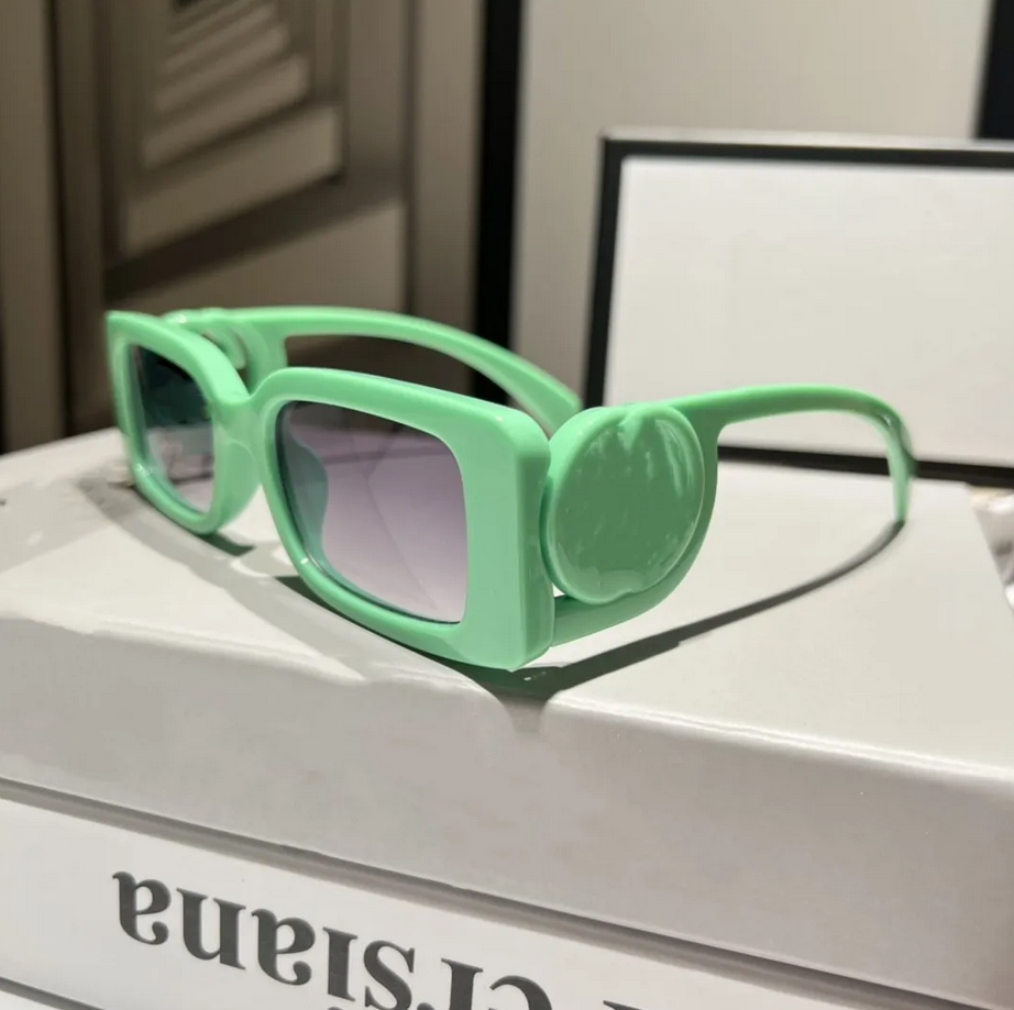 Sunglasses for Women and Men Model 1325 Rectangle UV400 Protection - High Quality Square Frame with Case Z260306