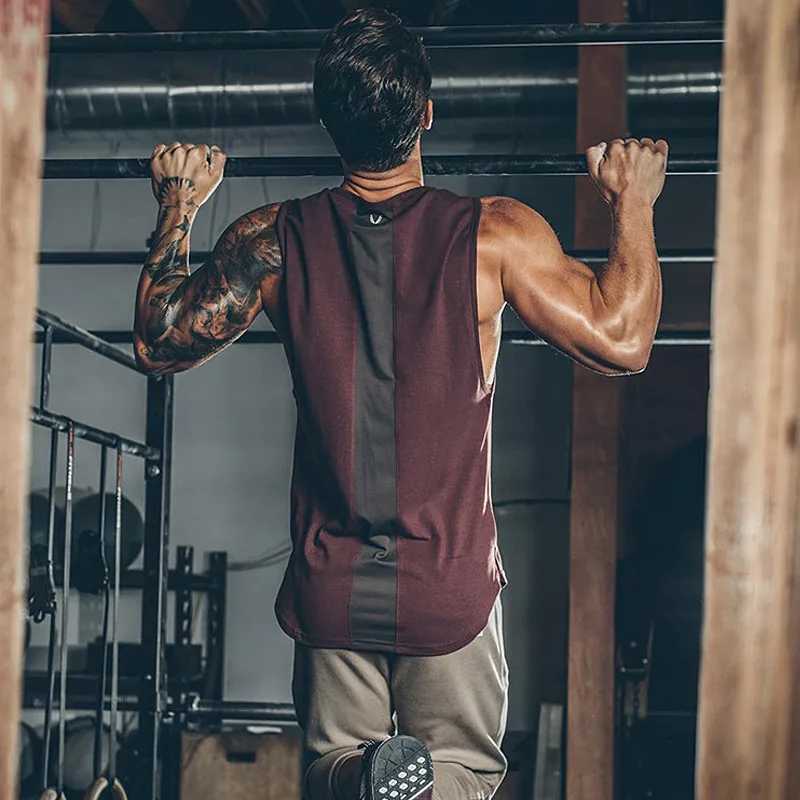 Mens gym summer vest fitness training clothing quick drying and bodybuilding sleeveless compression shirt casual basketball vest X250324