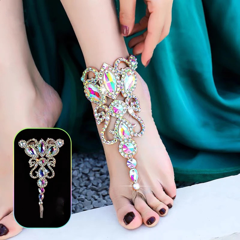 Belly Dance Hand Accessories Or Foot Accessories Female Adult High-end Diamond-Studded Bracelet/Anklet Performance Accessories 250318