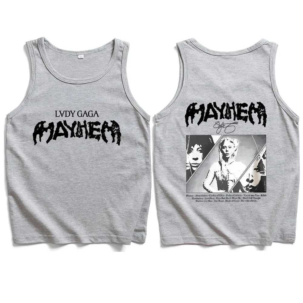 Lady Gaga MAYHEM 2025 Tank Top Mens Summer Casual Sleeveless T-shirt Fan Gift Top X250324
