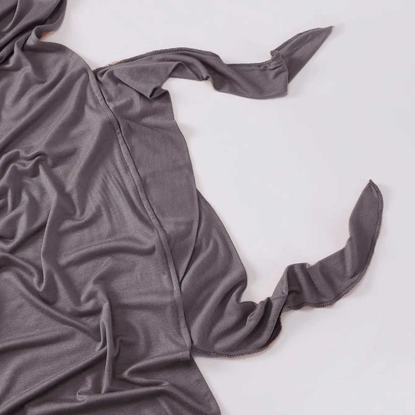 Muslim cross tie instant headscarf good elasticity scarf soft turbo plain weave packaging X250324