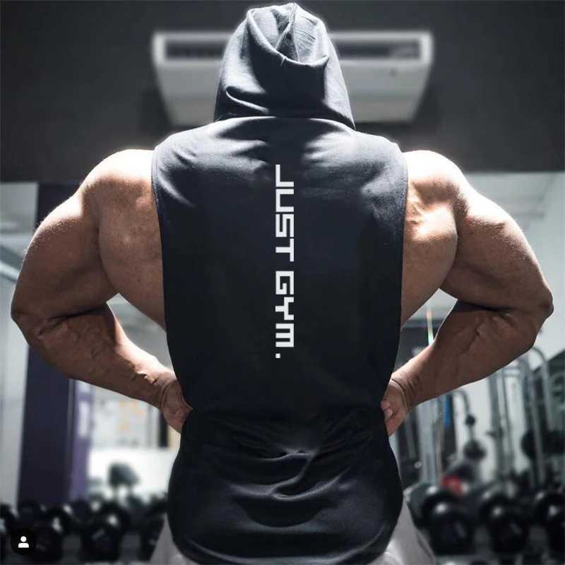 New fashion cotton sleeveless sportswear hoodies vests mens fitness shirts single set fitness vests X250324