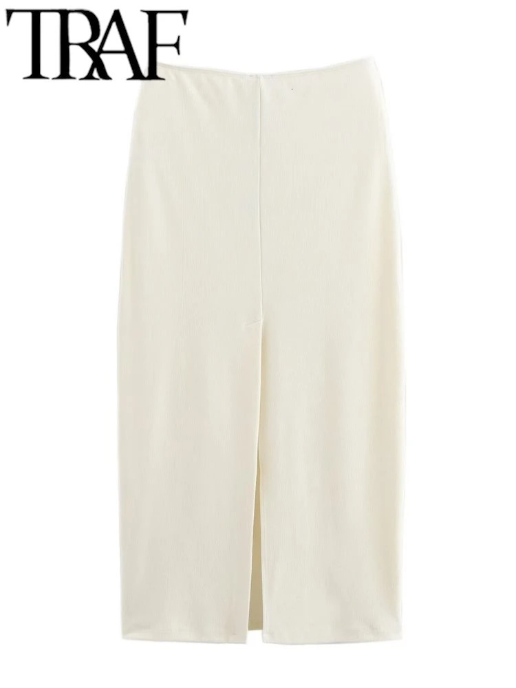 TRAF GAL 2025 Spring Womens Knitted Set Long Sleeve Asymmetric Ruched Ultra Thin Tensile Midi Casual y2k 250322