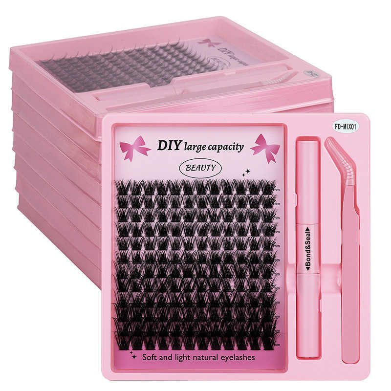 Set of 640 bundles of single cluster mixed false eyelashes thick and large capacity false eyelash book Qingdao Pingdu W250324