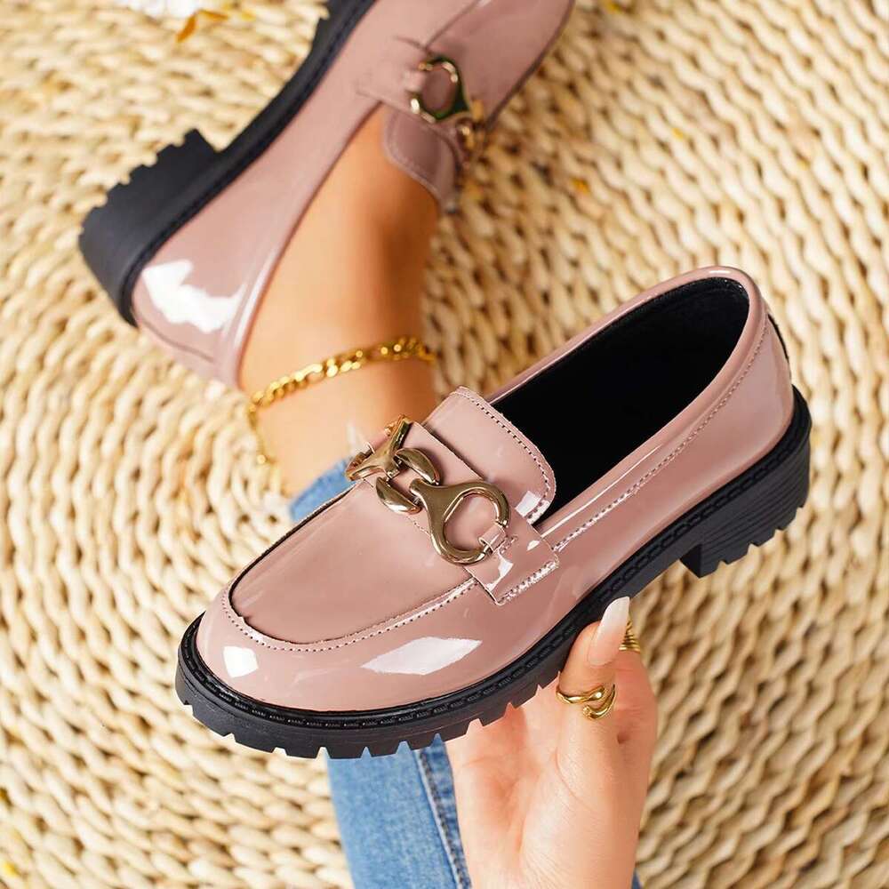 Fashion Round Toe Summer New 2025 Women's Casual Wedge Lolita Shoes Brand Loafers Trendy Wedding Bridesmaids High Heels