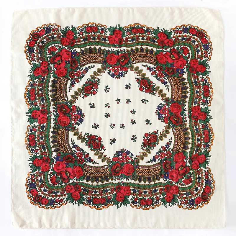 70X70CM high-quality square fashionable scarf with floral cotton Banda womens scarf and headscarf accessories X250324