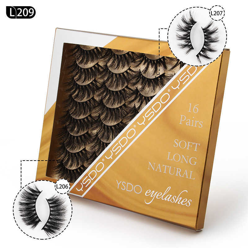 New product 16 pairs of mixed false eyelashes 3D natural thick exaggerated eyelashes W250324