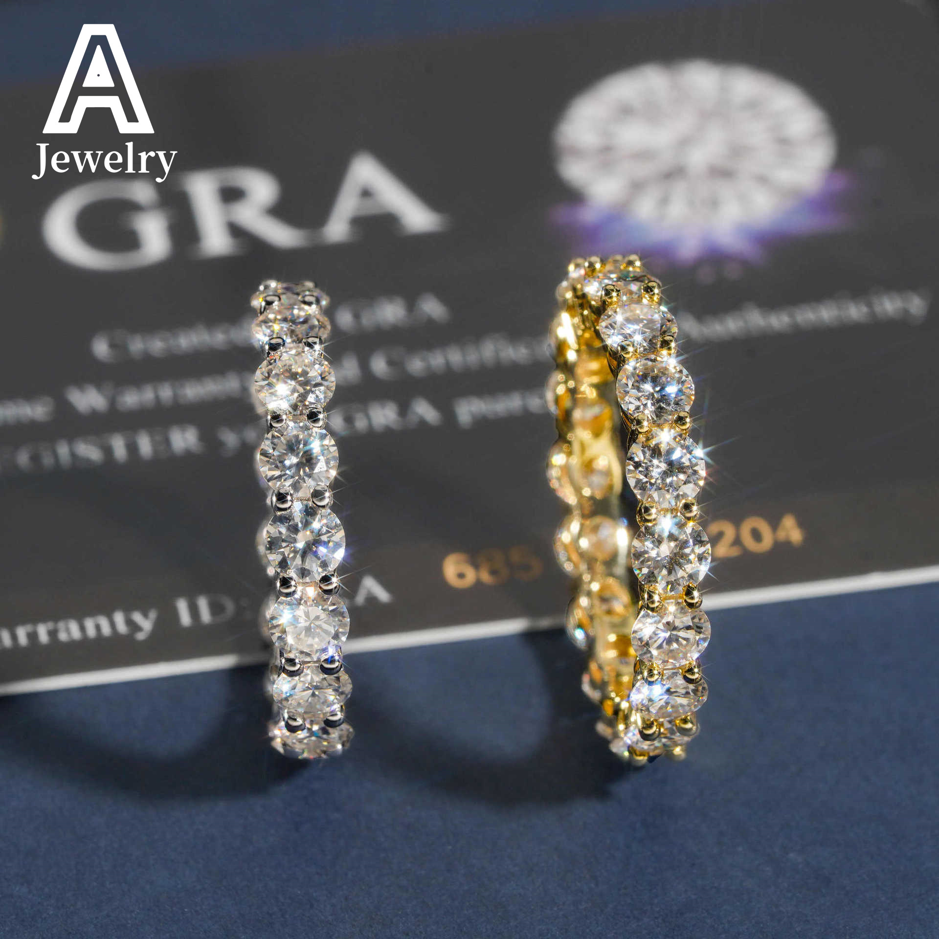 Boutique 925 silver set VVS Moissanite 3mm round ring suitable for hip hop men and women fashion casual ring accessories