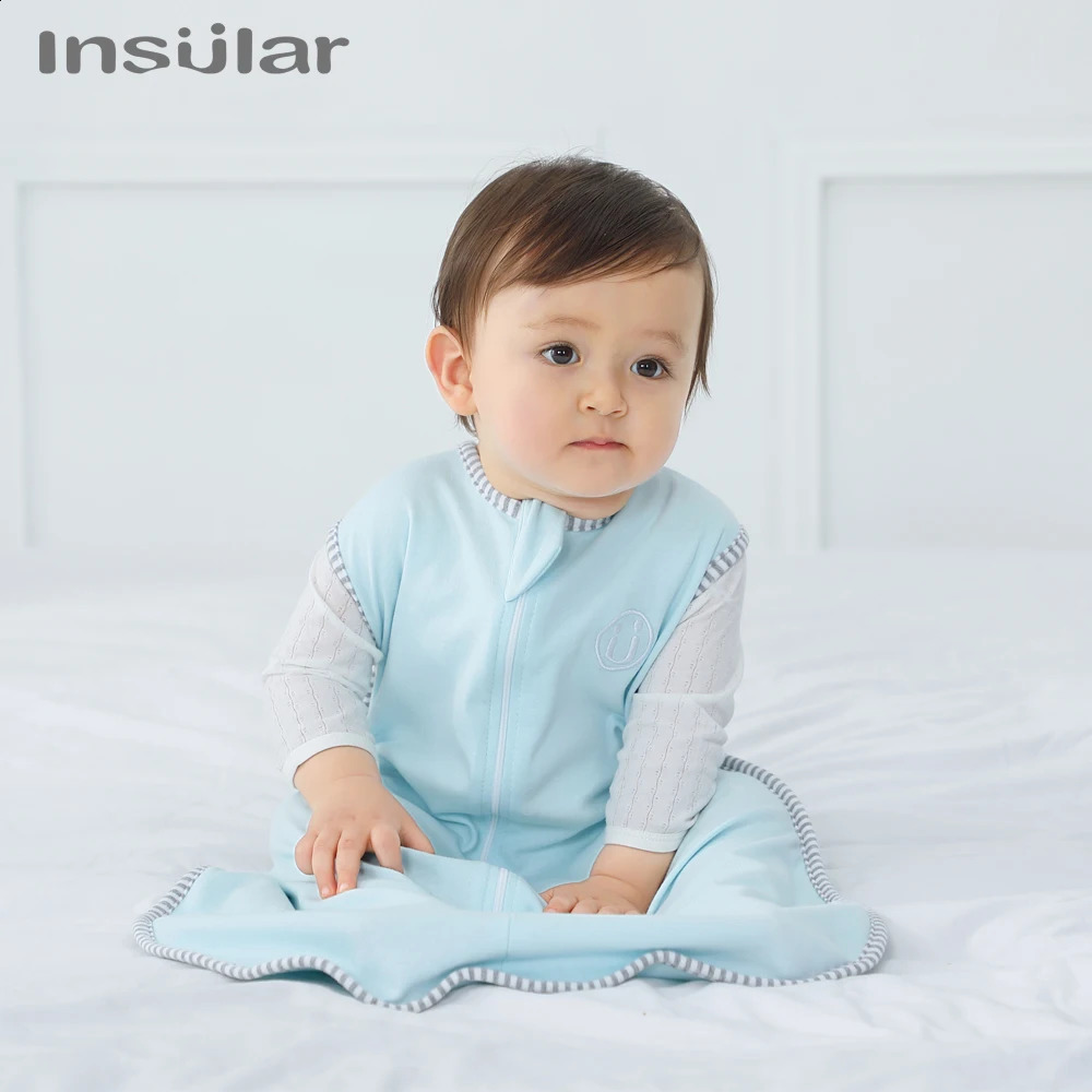 Insulated sleeveless cotton sleeping bag used for cartoon baby blankets for borns soft care 0-18 months old 250324