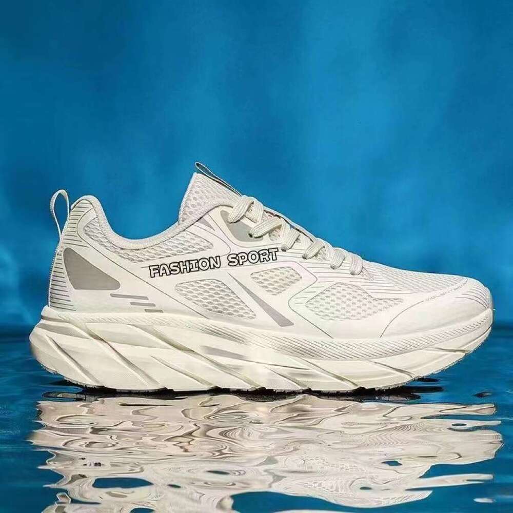 Large size soft running for men, spring thick soled shock-absorbing casual men's sports shoes, skipping rope fiess breathable shoes