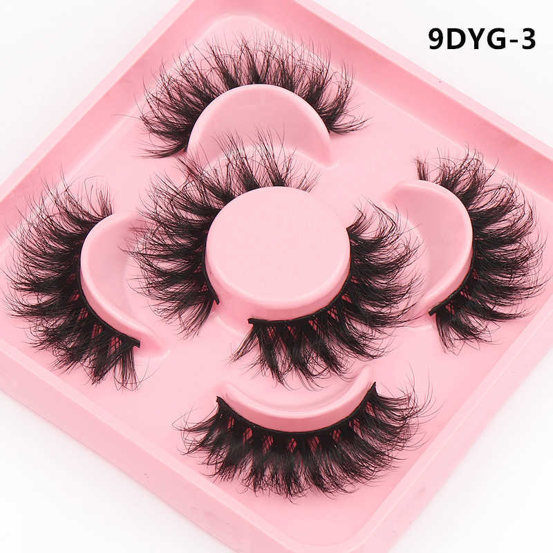 Wind Three Pair Cat Eye 3D Stereoscopic Multi Layer Curling False Eyelash Makeup Stage Makeup Mixed Blood Makeup Eyelash W250324