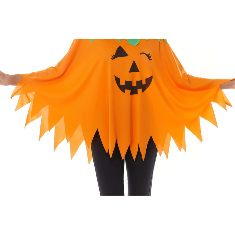Spooky Fall Festival Pumpkin Getup Comprehensive Two-Part Cloak Outfit Including Headgear for Kids and Adults quantity