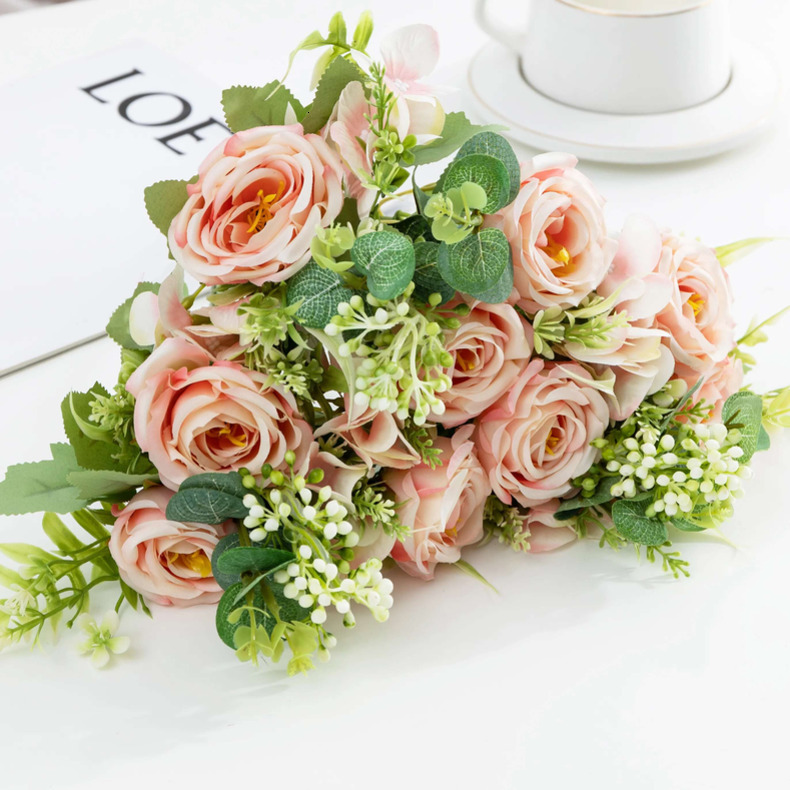 Wedding Season Rose Simulation wer Bouquets - Autumnal Hues & Rolled Edges beautiful