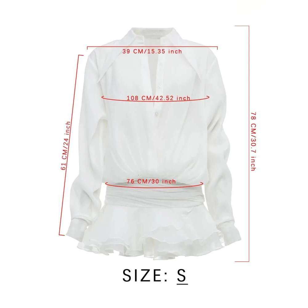 Tossy Fashion White Ruffled Mini For Women Cardigan Patchwork See-Through Long Sleeve Sexy Night Club Party Dress Women's