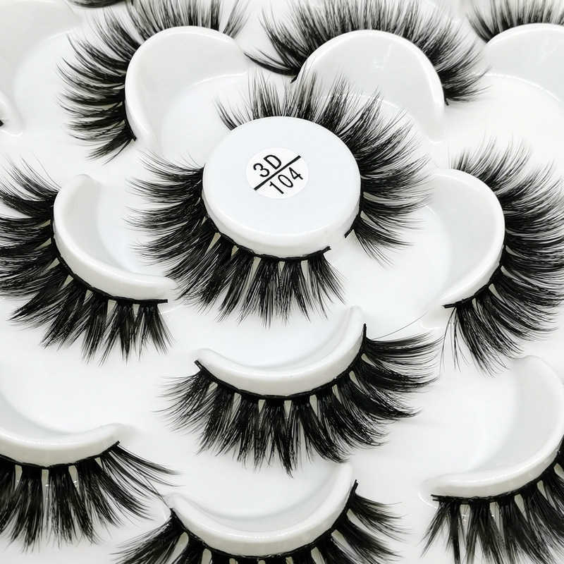 10 pairs of lotus plate false eyelashes 3D natural thick eyelashes W250324