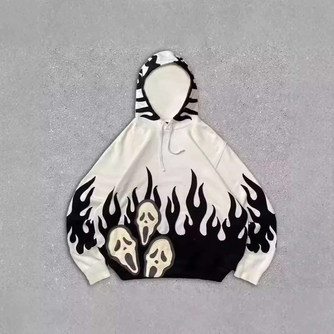 Skeleton Spring Autumn 2024 New Printed Sweatshirt Hooded Men's And Women's Pullover Hoodies Trendy Fashion Versatile Tops