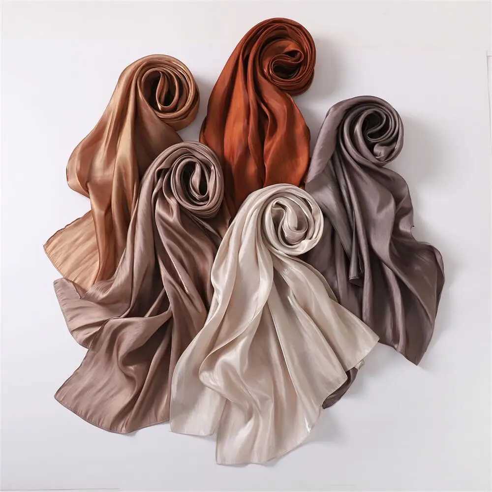 2024 New Design Hat Satin Shining Headscarf Polter Wrap Turban Femme Mussan De Luxe X250324