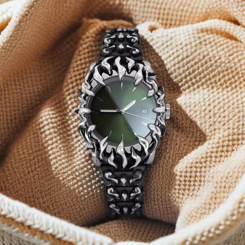 Wristwatches Fashion Original Claw Watch Alabaster Style Retro Y2K European American Watches Special Shaped Alien Advanced Ins Niche