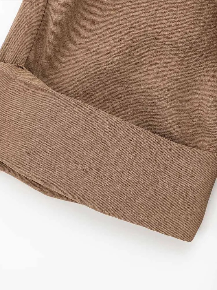 Spring womens clothing European and American style safari style drape long sleeve lapel shirt high waist pants suit 250324