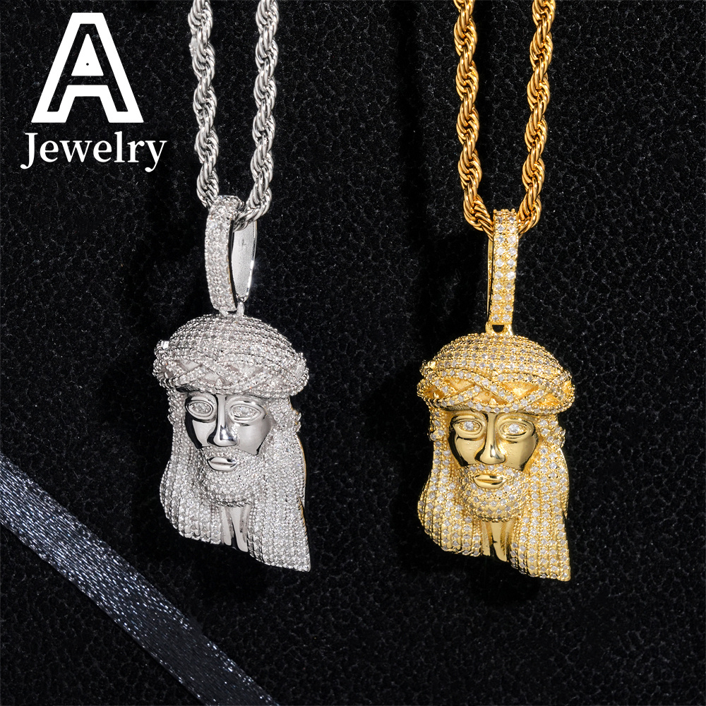 Iced Out Chain Pendant Personalized Moissanite Necklace Hip Hop Jesus Pendants