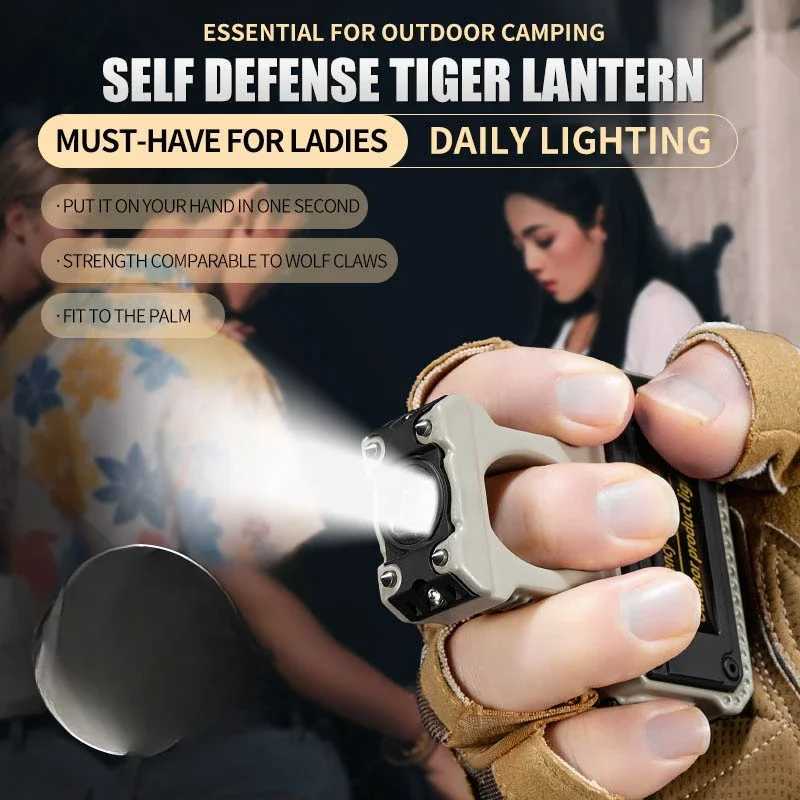 Multi functional tactical LED flashlight with high brightness USB charging waterproof outdoor lighting M250324