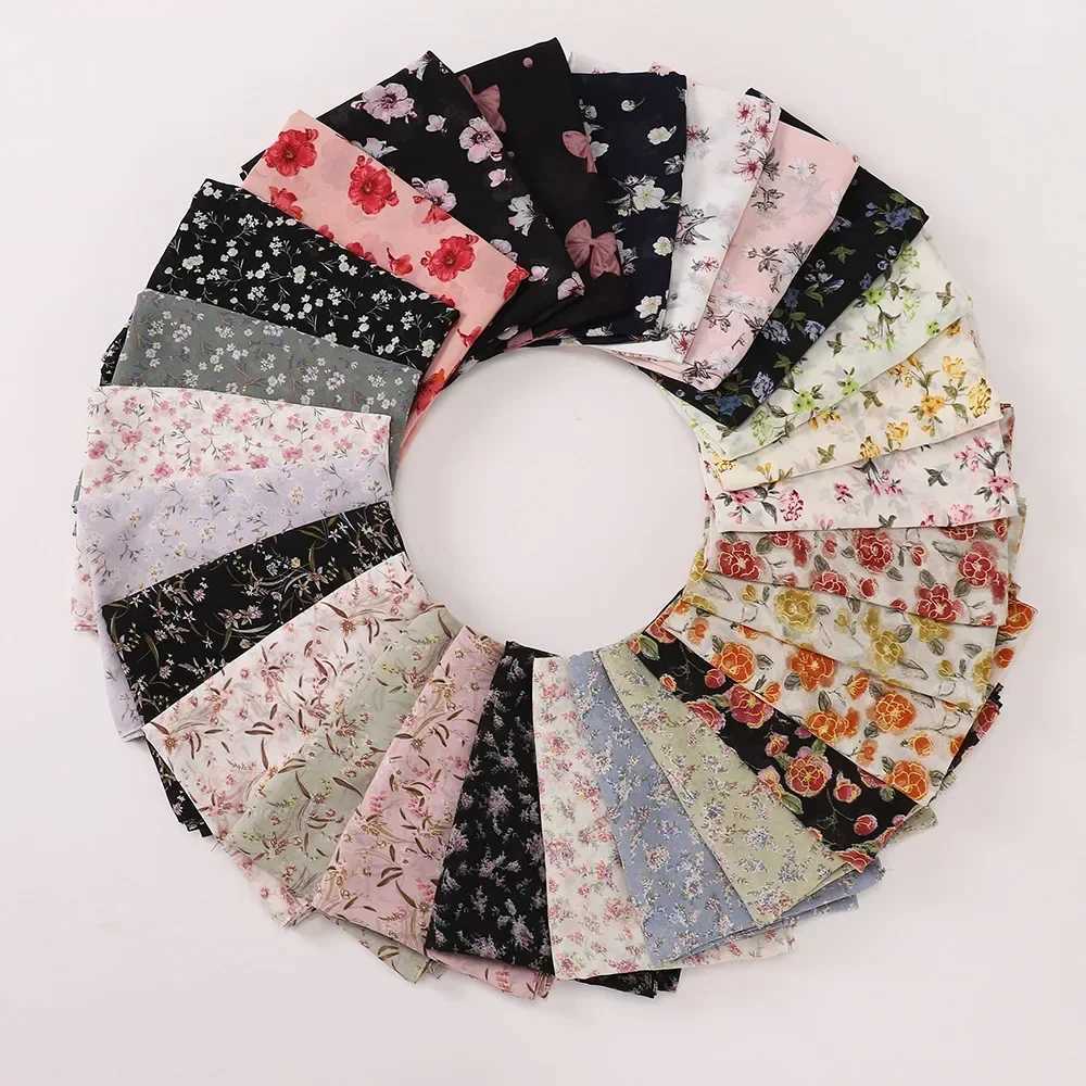Printed floral headscarves Muslim headscarves large-sized shawls Muslim headscarves headscarves X250324