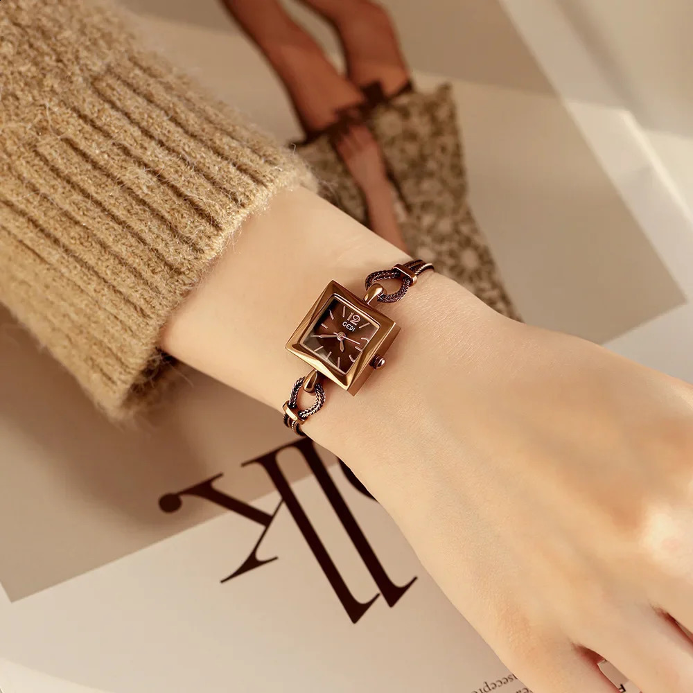 Top gold bracelet womens quartz watch womens watch reloj mujer 250319