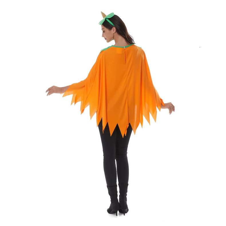 Spooky Fall Festival Pumpkin Getup Comprehensive Two-Part Cloak Outfit Including Headgear for Kids and Adults quantity