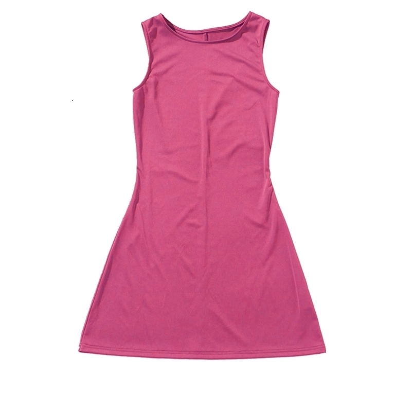 Woman Dress Sleeveless Knit Slim A-Line Female O-Neck Seveless Mini Dresses Sheath Summer Clothing Streetwear Y2K Qtraf2411 250322