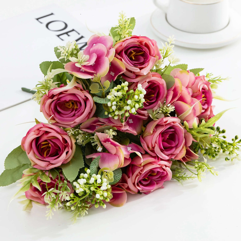Wedding Season Rose Simulation wer Bouquets - Autumnal Hues & Rolled Edges beautiful