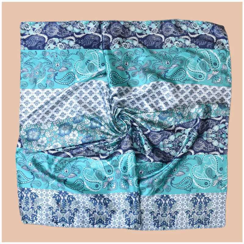 High quality silk scarf with top wrapping and four seasons hair scarf Foard luxury Bandana womens scarf 90 * 90cm X250324