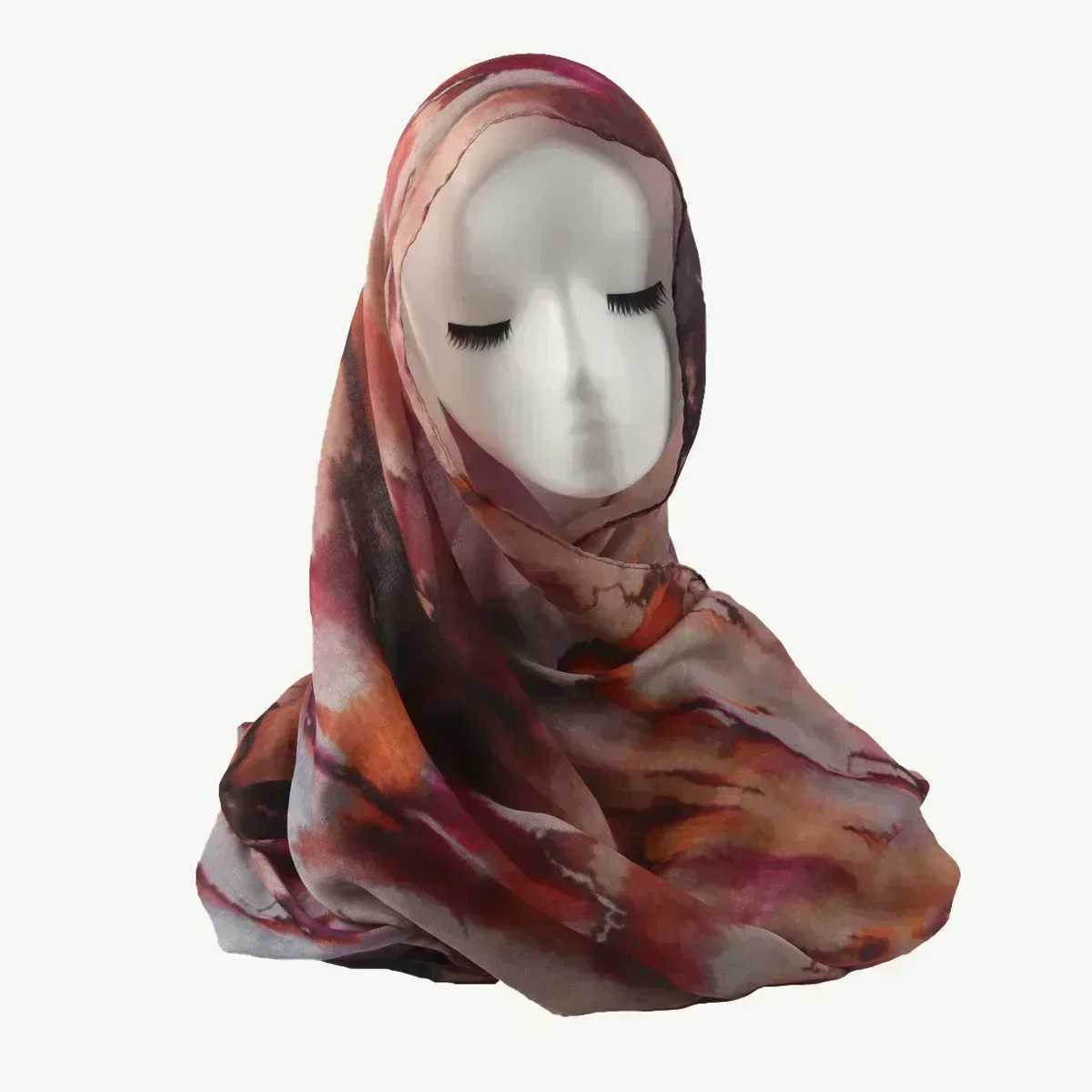 Hot selling Muslim high-end molded bre headscarf spitting cotton watercolor molded shawl headscarf Muslim text scarf 180 * 80cm X250324