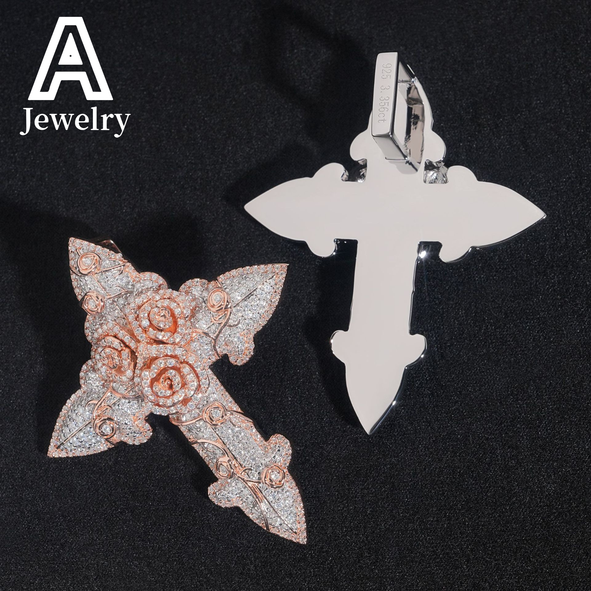 Iced out jewelry Beautiful Hip Hop Pendant Women Fine Jewelry 925 Sterling Silver VVS Moissanite Diamond Pendent