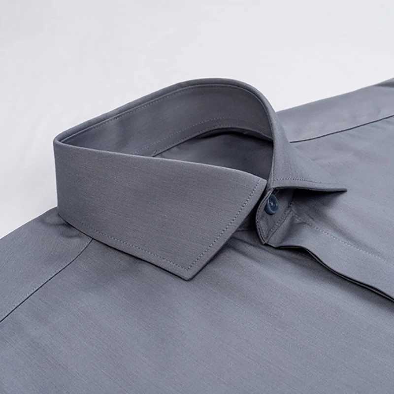 Windsor collar French cuffed dress fashionable mens long sleeved luxury business formal shirt covered button up cufflinks shirt X2503241