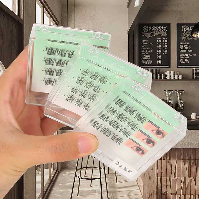 Sunflower eyelash beauty tool simulates natural curling fluffy and thick three-dimensional false eyelashes W250324