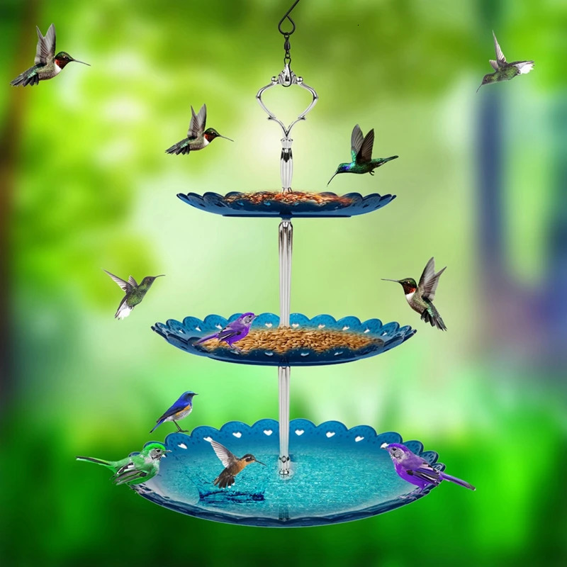 Supplier of 3layer plastic suspended birdhouses yard farm feeders and hummingbird for outdoor garden decoration 250320
