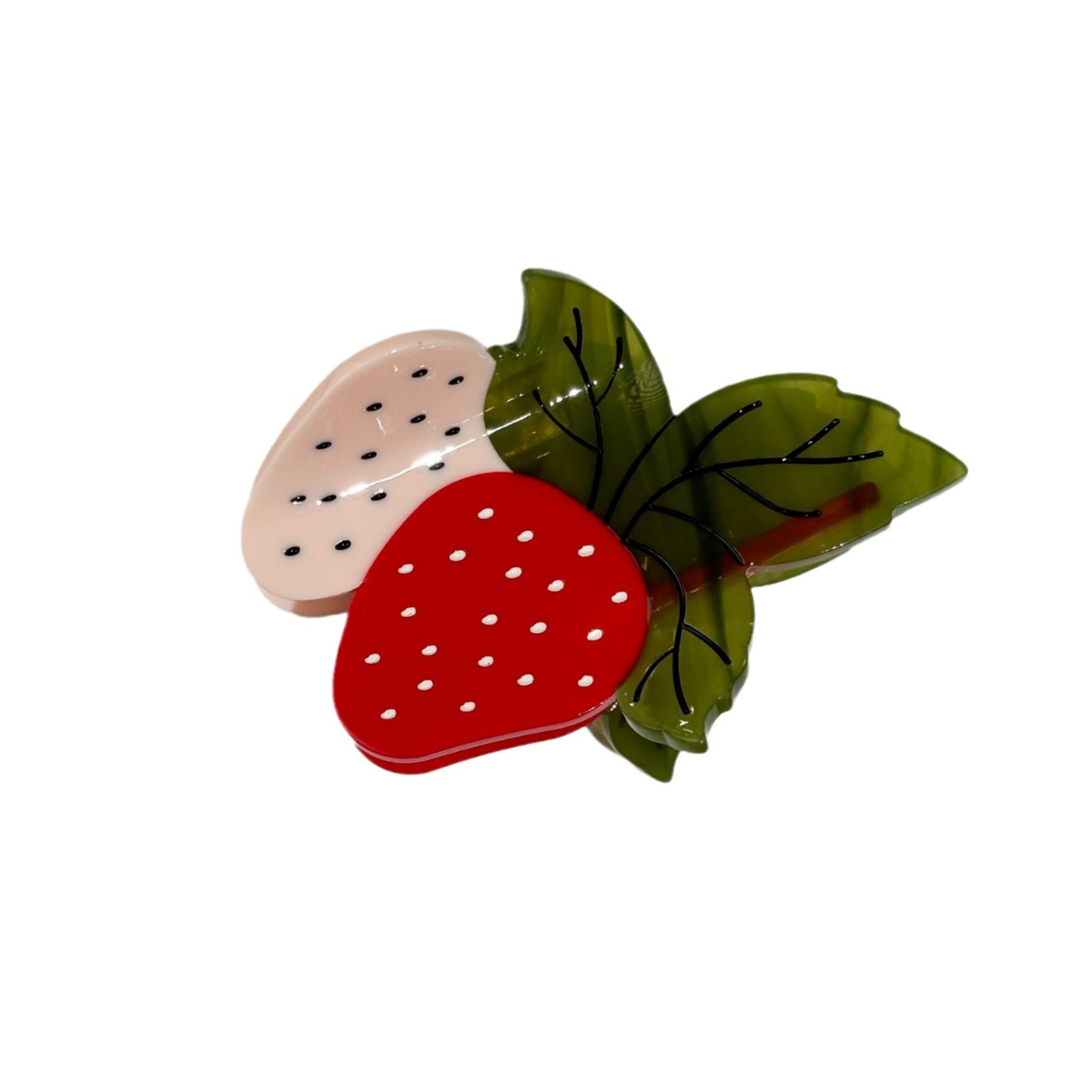 New simulation fruit strawberry acetate scratch clip quirky hair clips cute hair grip fun niche vegetable hair accessories hair clips