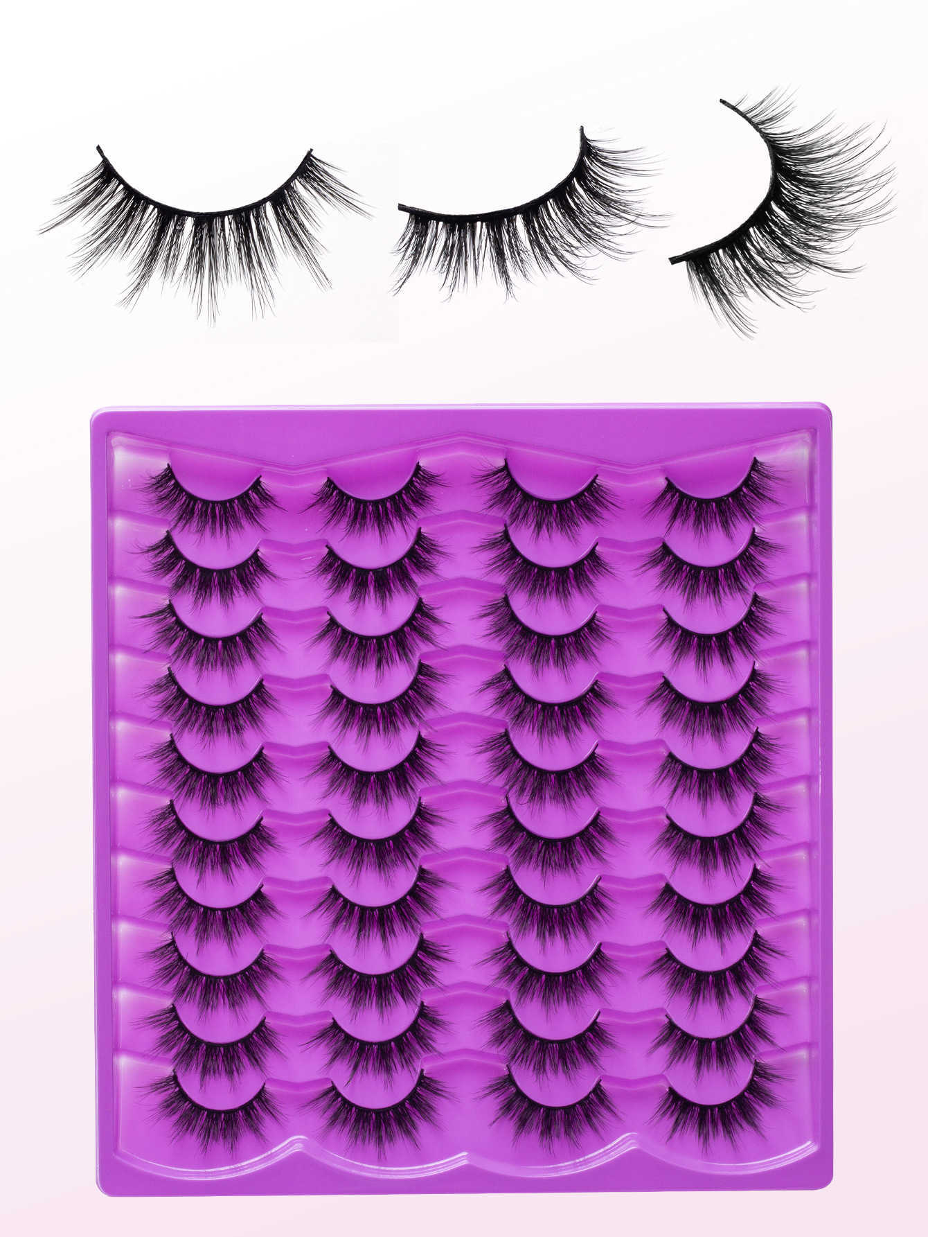 Large capacity natural thick synthetic false eyelashes 20 pairs of false eyelashes W250324