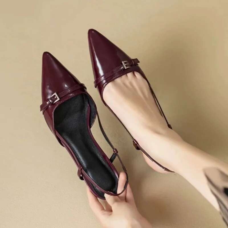 Pointed Toe Sexy Mid Heels Party Women Sandals Designer Summer Brand Pumps Sgback Casual Shoes Dress Slippers New