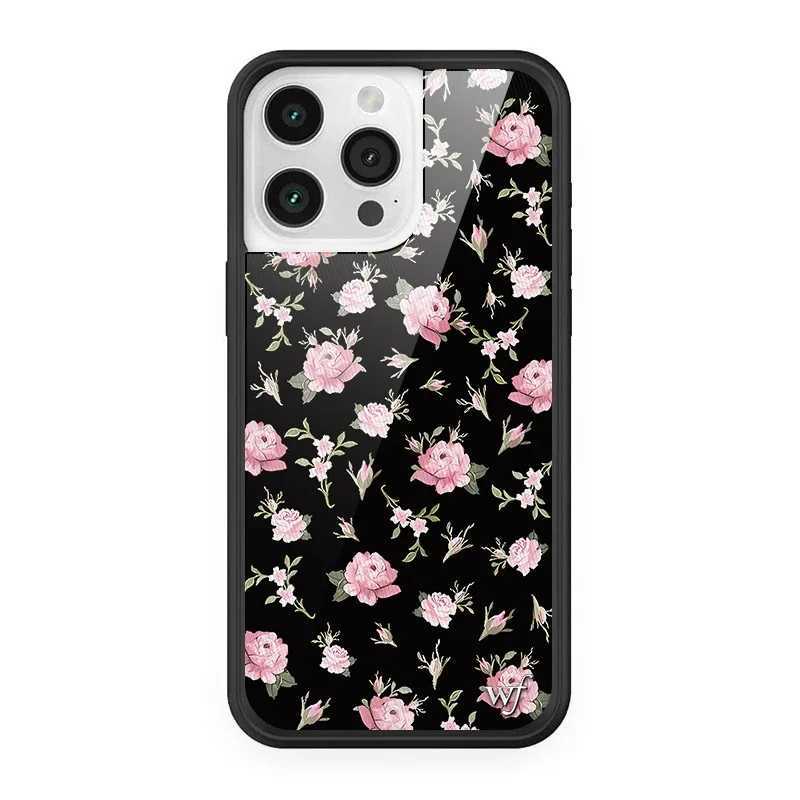 Wildflower 3D Rose Flowers Shockproof Phone Case For iPhone 13 14 15 Pro Max 12 16Pro WF Hot Korean Flowers Hard Anti-Fall Cover Z250324