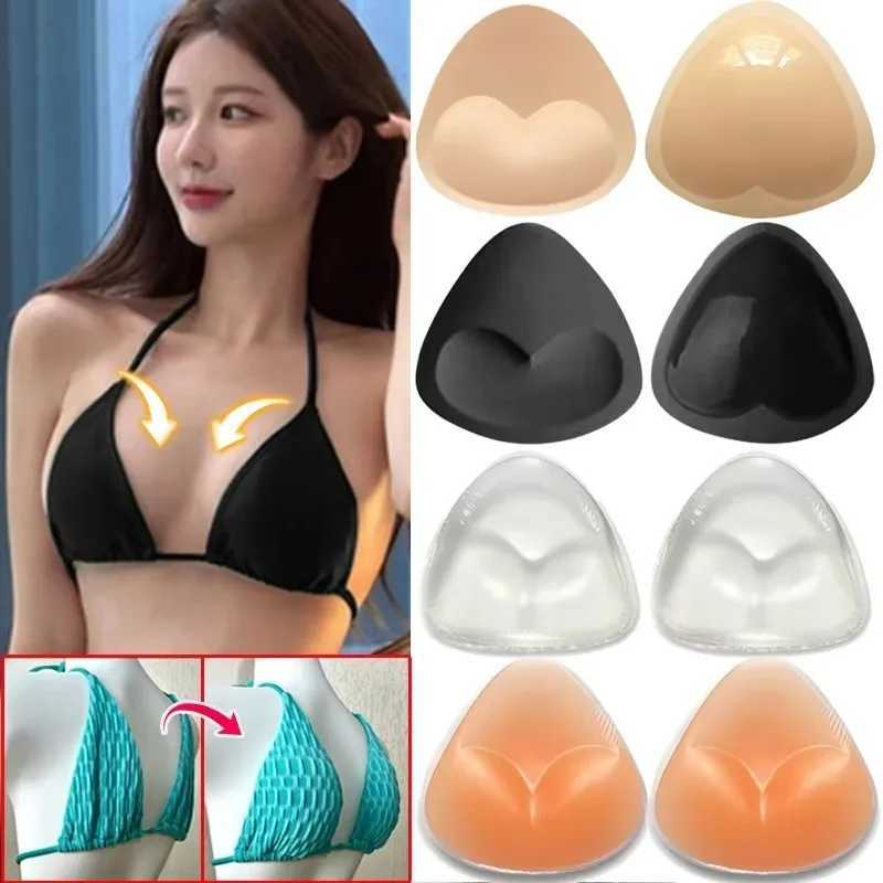 2 silicone bra inserts breast pads adhesive push ups womens bra cups thick Nipple covers patch bikini inserts swimsuit giftsXJ250324