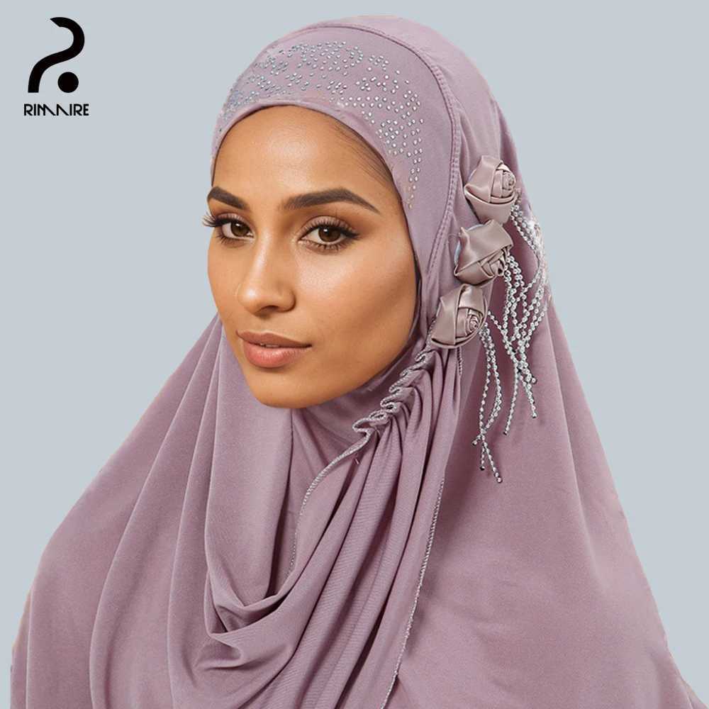 The latest Wens headscarf and Diamon floral fashion instant Islamic Muslim headscarf classic womens headscarf shawl RIMAIRE X250324