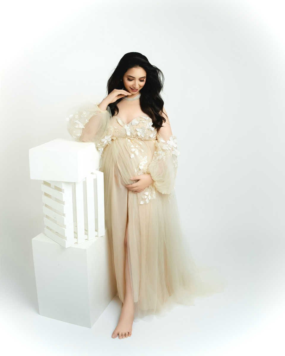 Elegant Ruffles Sleepwear Robes Ruffle With Appliques Plus Size Appliques Pregancy Women Gowns for Special Occasion Photoshoot Boudoir Lingerie Bathro