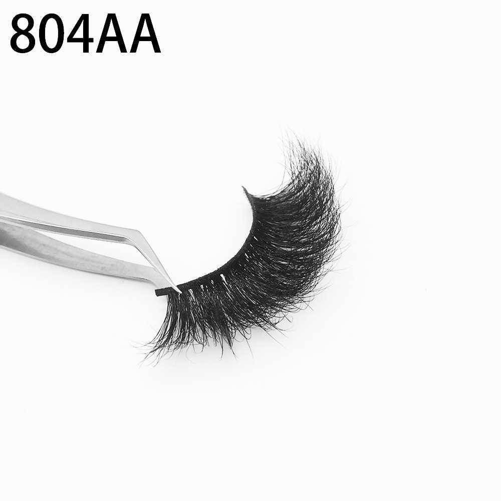 3D fluffy thick curled mink false eyelashes 25mm crisscross messy W250324